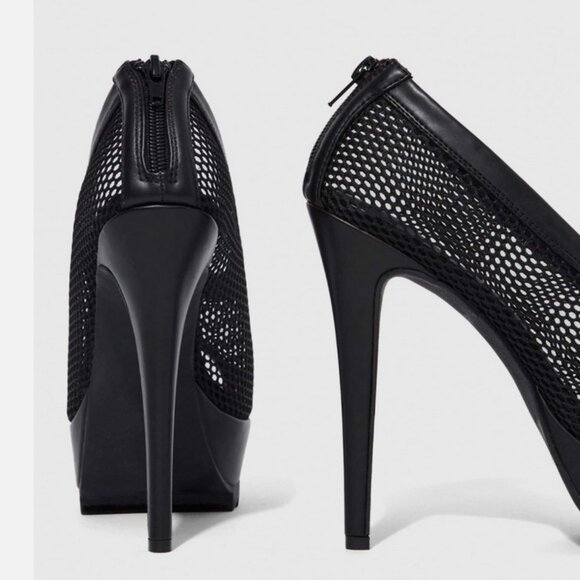 NWOB Nasty Gal Bernese Mesh Platform Pumps - Picture 3 of 4